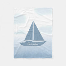 Sailboat Blue Watercolor