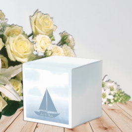 Sailboat Blue Watercolor Boy Baby Shower フェイバーボックス