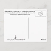 Sailboat Bridge Grove Oklahomaポストカード16rev ポストカード (裏面)