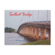 Sailboat Bridge Grove Oklahomaポストカード2