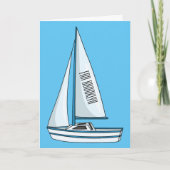 Sailboat cartoon illustration カード (正面)