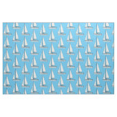 Sailboat cartoon illustration ファブリック (ファットクウォーター)