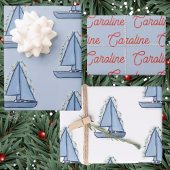 Sailboat Christmas  ラッピングペーパーシート