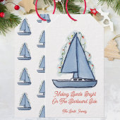 Sailboat Christmas Card ギフトタグ