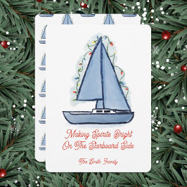 Sailboat Christmas Card 招待状