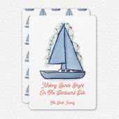 Sailboat Christmas Card 招待状