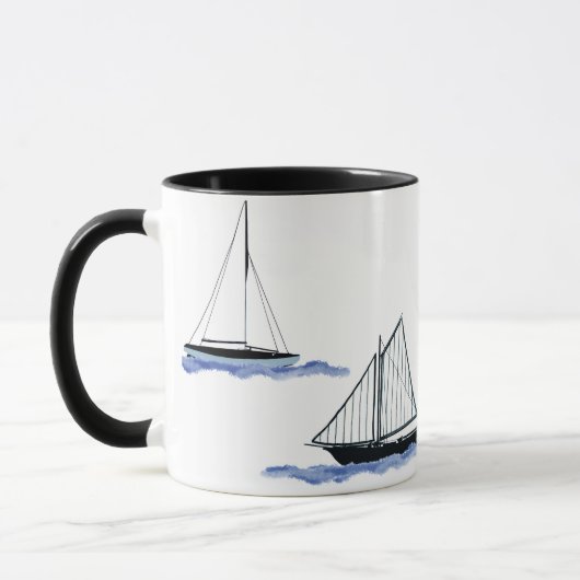 sailboat coffee cup mug マグカップ (左)
