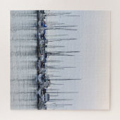 Sailboat Harbor Reflections - Bayfield, WI - 20x20 ジグソーパズル (横)