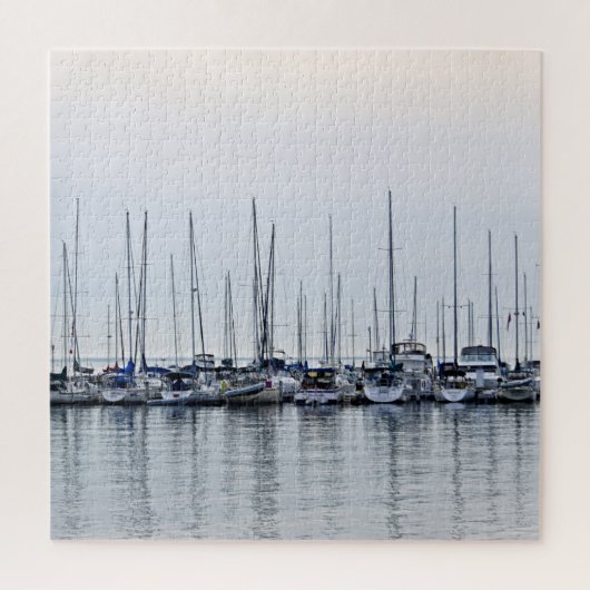 Sailboat Harbor Reflections - Bayfield, WI - 20x20 ジグソーパズル (縦)