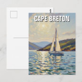 Sailboat in Cape Breton Island Canada ポストカード (正面/裏面)