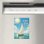Sailboat in Cape Cod Massachusetts Travel マグネット (インサイチュ (食洗機))