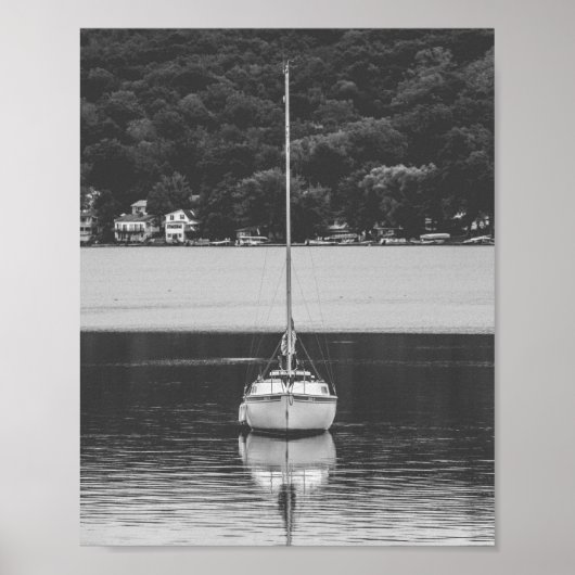Sailboat in Conesus Lake 航海の Archival ポスター (正面)