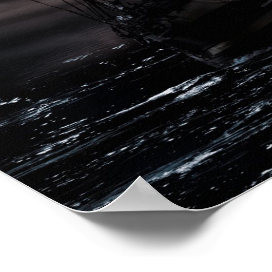 Sailboat in the storm ポスター (角)