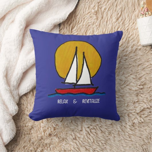 Sailboat in the Sun クッション (ブランケット)