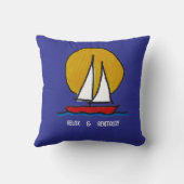 Sailboat in the Sun クッション (裏面)