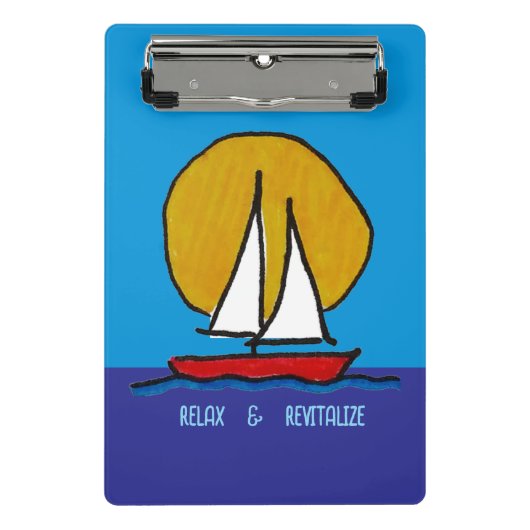 Sailboat in the Sun ミニクリップボード (正面)