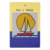 Sailboat in the Sun ミニクリップボード (裏面)