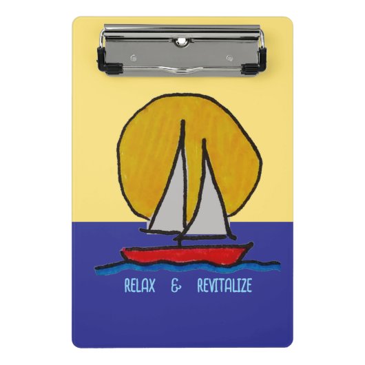 Sailboat in the Sun ミニクリップボード (正面)