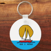 Sailboat in the Sun - Relax & Revitalize  キーホルダー (正面)