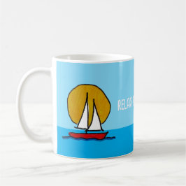 Sailboat in the Sun Relax & Revitalize コーヒーマグカップ