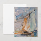 Sailboat In Watercolors シーズンカード (正面/裏面)