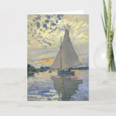 Sailboat Le Petit-Gennevilliers by Claude Monet カード (正面)
