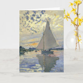 Sailboat Le Petit-Gennevilliers by Claude Monet カード
