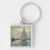 Sailboat Le Petit-Gennevilliers by Claude Monet キーホルダー (正面)