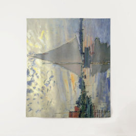 Sailboat Le Petit-Gennevilliers by Claude Monet タペストリー