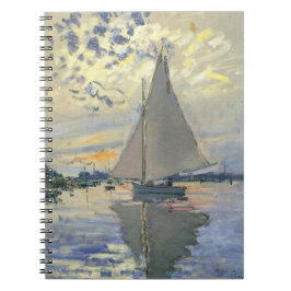 Sailboat Le Petit-Gennevilliers by Claude Monet ノートブック