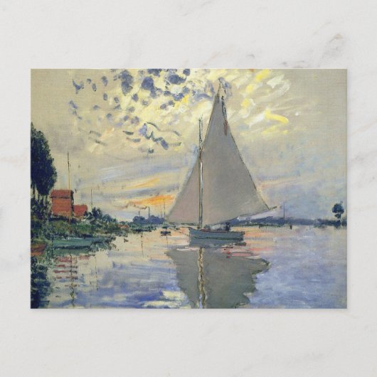 Sailboat Le Petit-Gennevilliers by Claude Monet ポストカード (正面)
