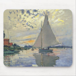 Sailboat Le Petit-Gennevilliers by Claude Monet マウスパッド
