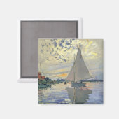 Sailboat Le Petit-Gennevilliers by Claude Monet マグネット (正面/裏面)