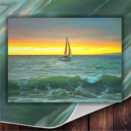 Sailboat on Banderas Bay 0884 Art Print ポスター
