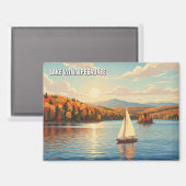 Sailboat on Lake Winnipesaukee Travel マグネット (正面/裏面)