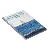 Sailboat on Ocean Art Bible Verse Prayer Journal ノートブック (右側)