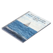 Sailboat on Ocean Art Bible Verse Prayer Journal ノートブック (左側)