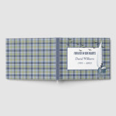 Sailboat On Plaid For Memorial Service ゲストブック (全面)