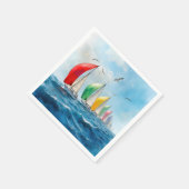 Sailboat Race On High Seas スタンダードカクテルナプキン (角)