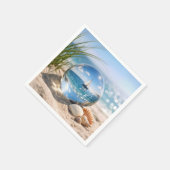 Sailboat Reflection In Glass Sphere スタンダードカクテルナプキン (角)