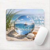Sailboat Reflection In Glass Sphere マウスパッド (マウス)