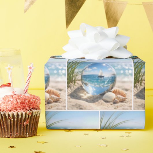 Sailboat Reflection In Glass Sphere ラッピングペーパー (誕生日パーティー)