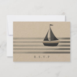 Sailboat RSVPの航海の食事の選択肢 出欠カード
