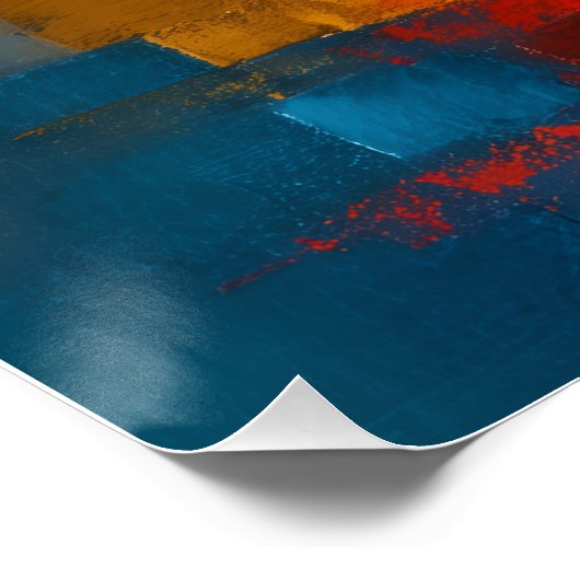 Sailboat Seascape Wall Art  ポスター (コーナー)