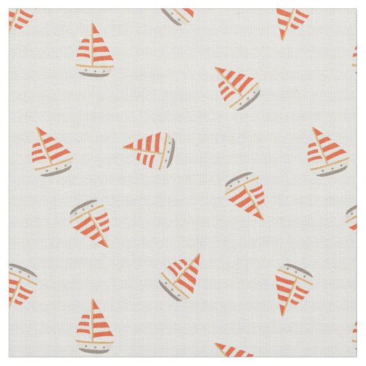 Sailboat summer checker  ファブリック (クローズアップ)