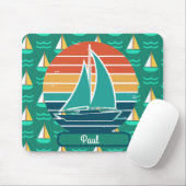 Sailboat Summer Mousepad マウスパッド (マウス)