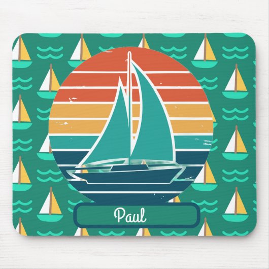 Sailboat Summer Mousepad マウスパッド (正面)