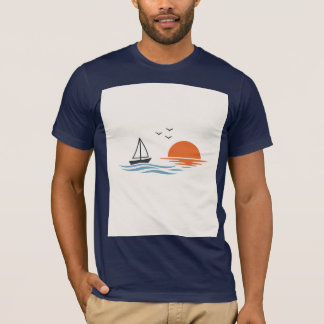 Sailboat Sunset Minimal Tシャツ