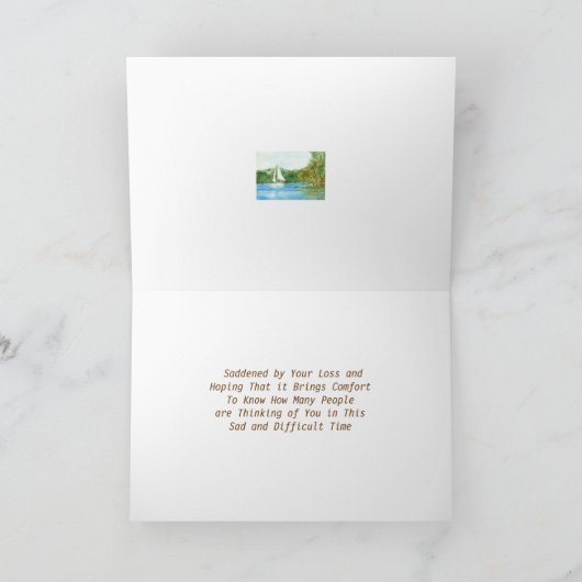 Sailboat Sympathy Card カード (内部)