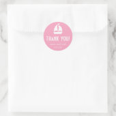 Sailboat Thank You Labels (Pink) ラウンドシール (バッグ)